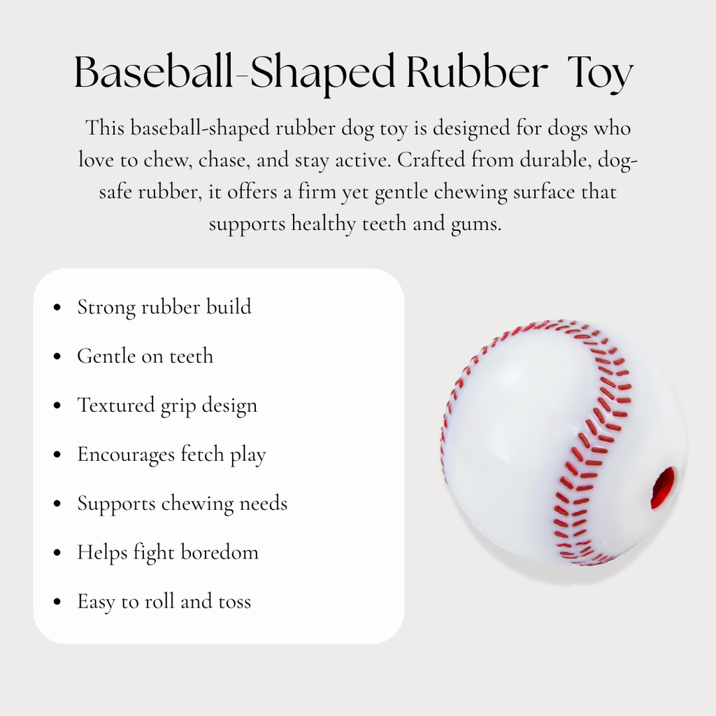Baseball-Shaped Rubber  Toy
