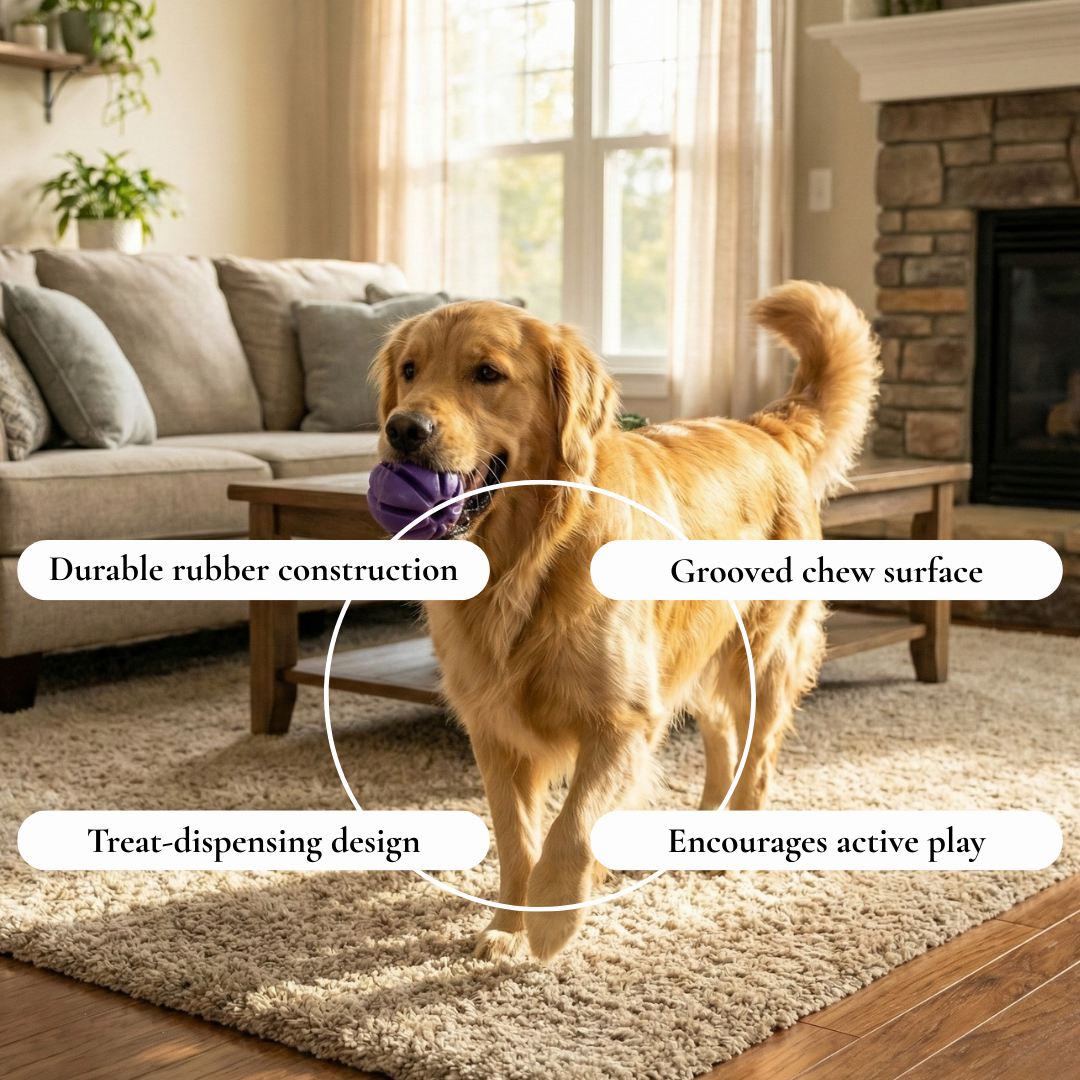Interactive Chew Ball Dog Toy