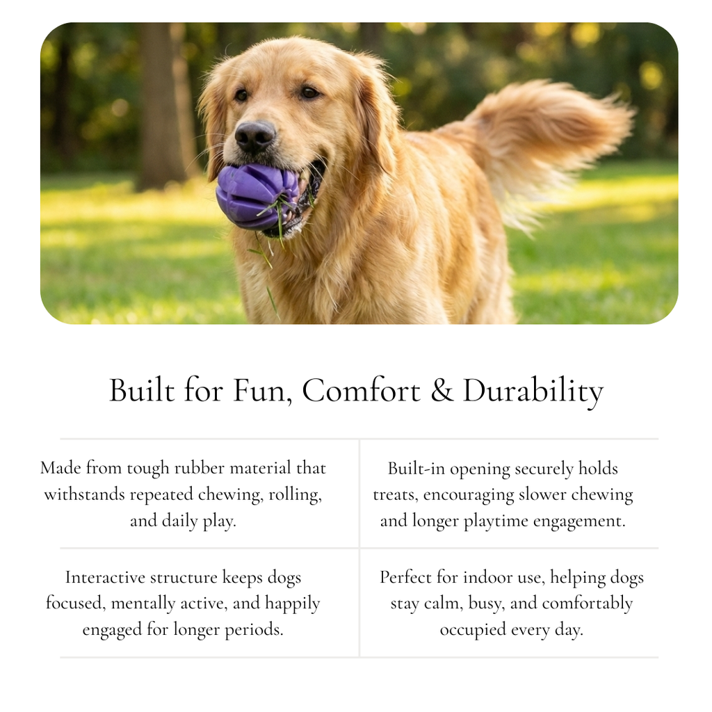 Interactive Chew Ball Dog Toy