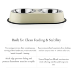 Beige Dual Pet Bowl