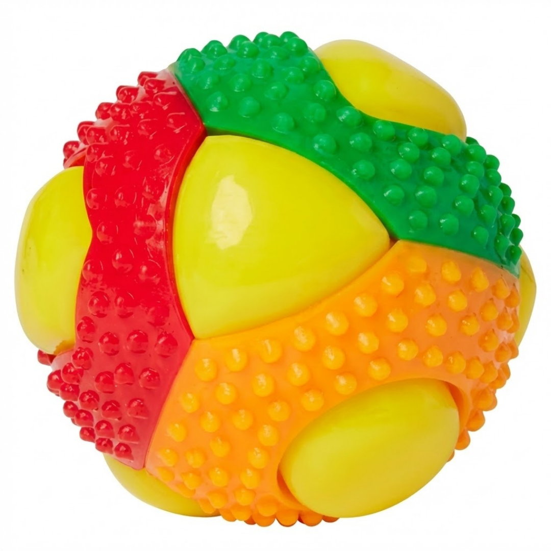Multi-Texture Rubber Dog Ball