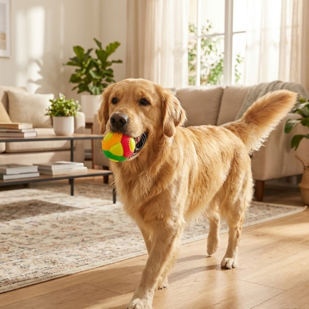 Multi-Texture Rubber Dog Ball