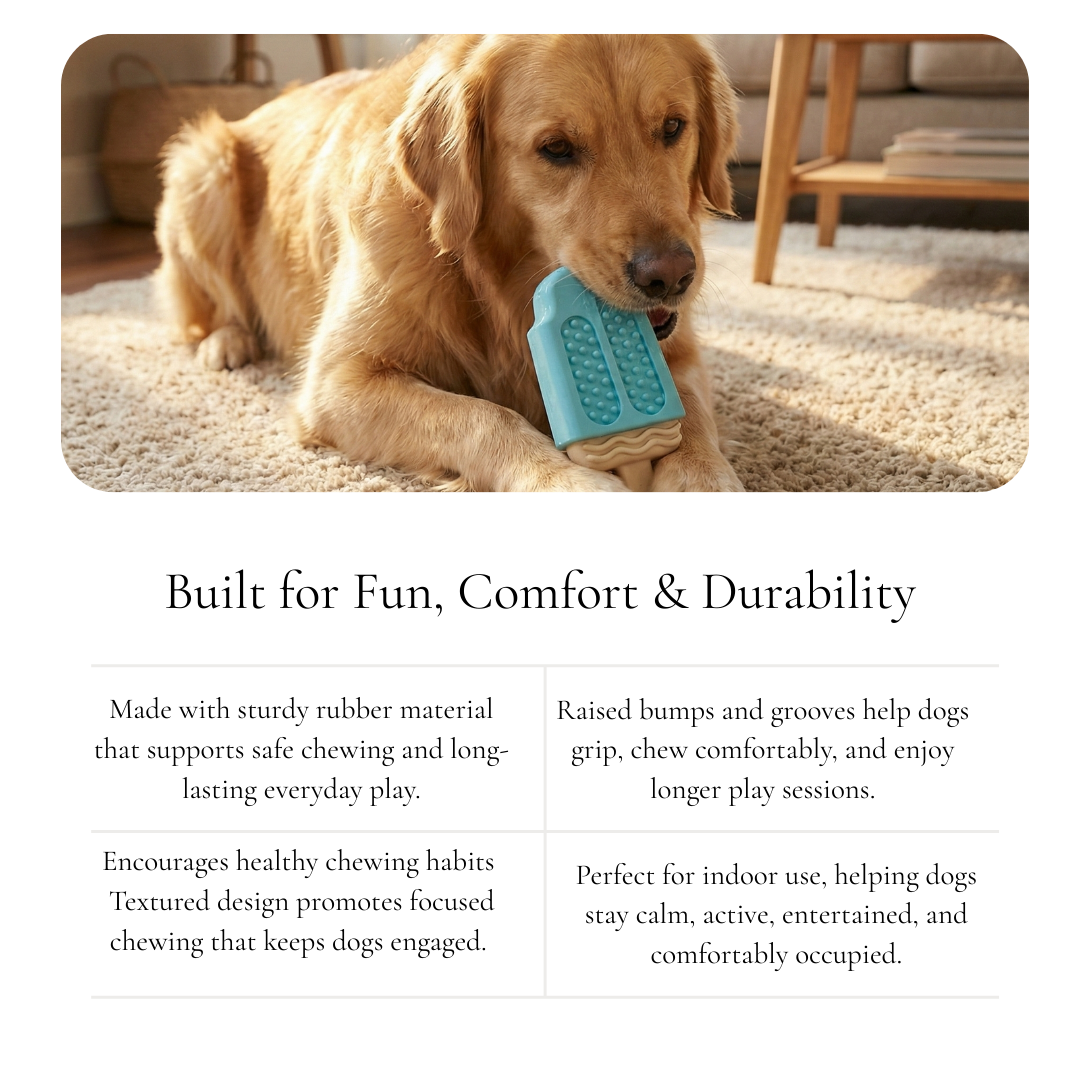 Vanilla Popsicle Chew Dog Toy