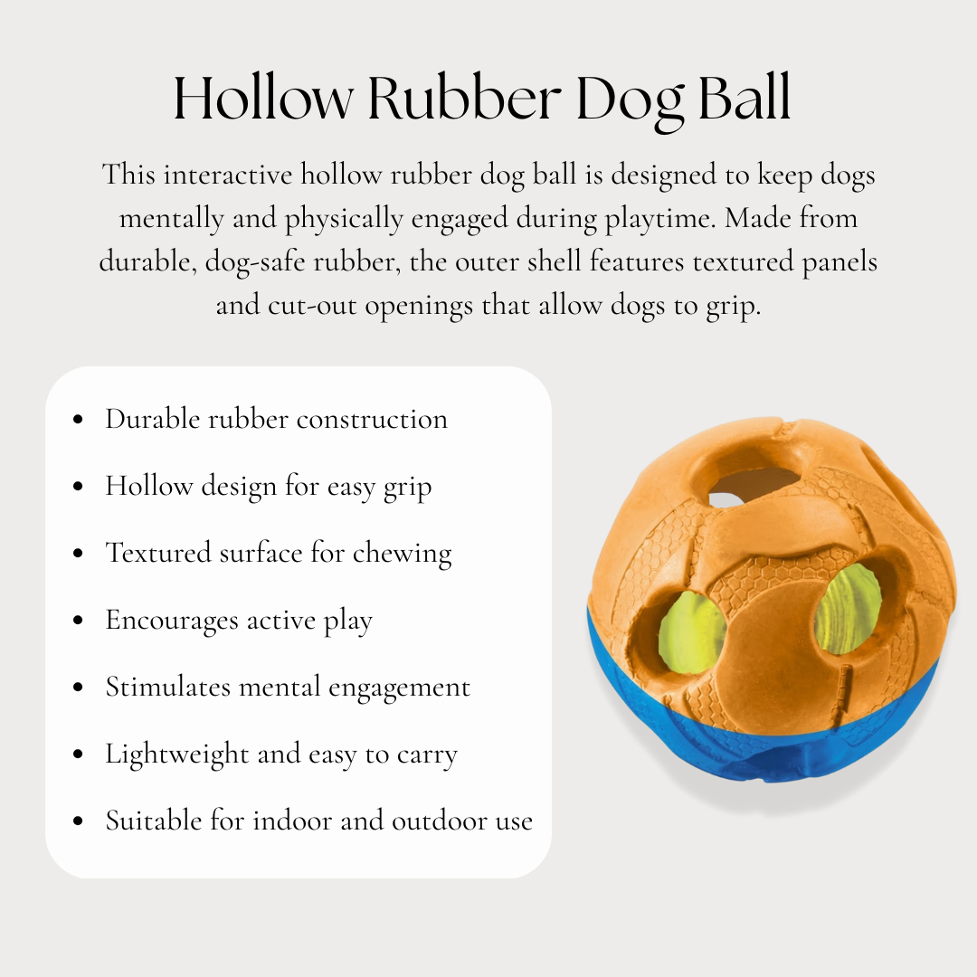 Hollow Rubber Dog Ball
