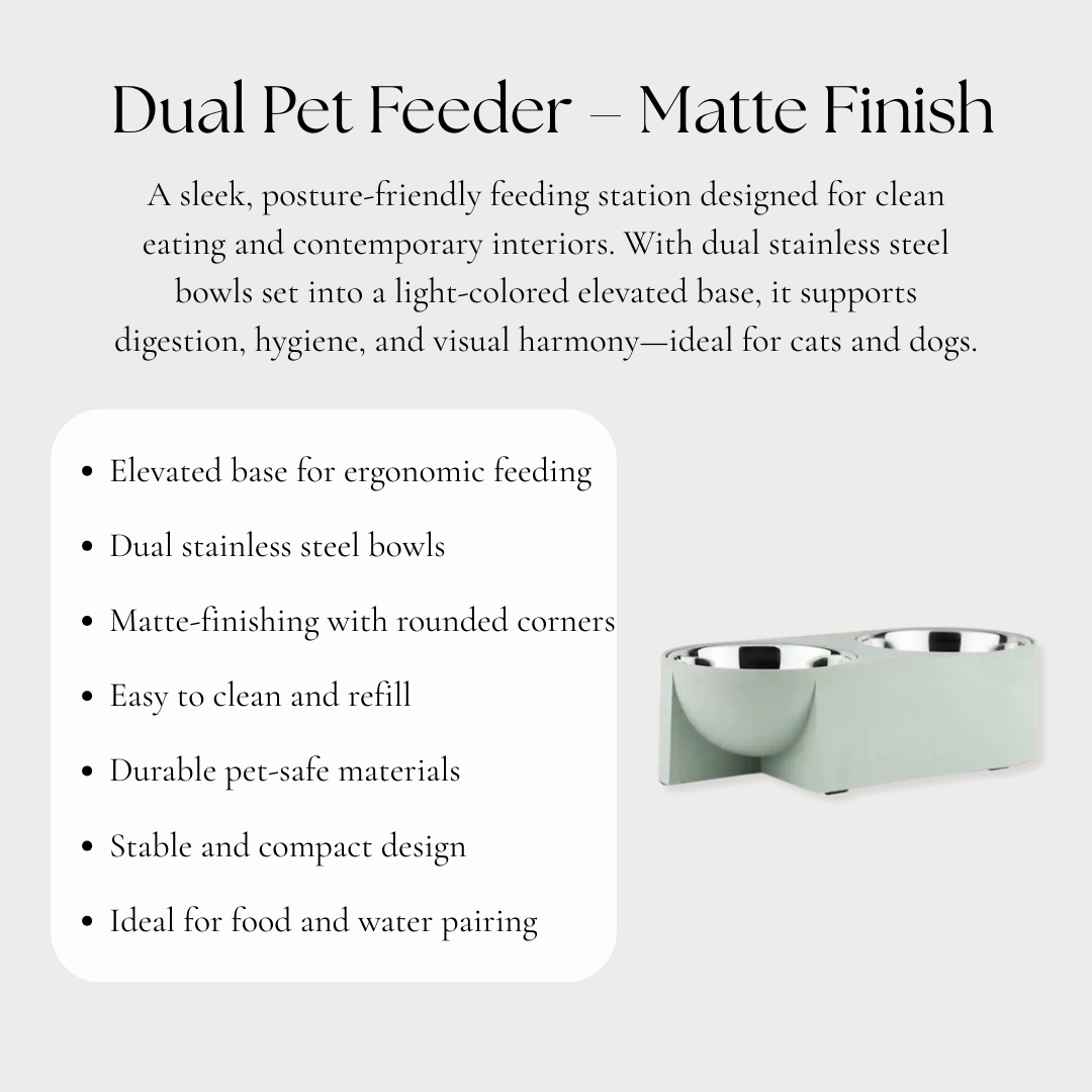 Dual Pet Feeder - Matte Finish