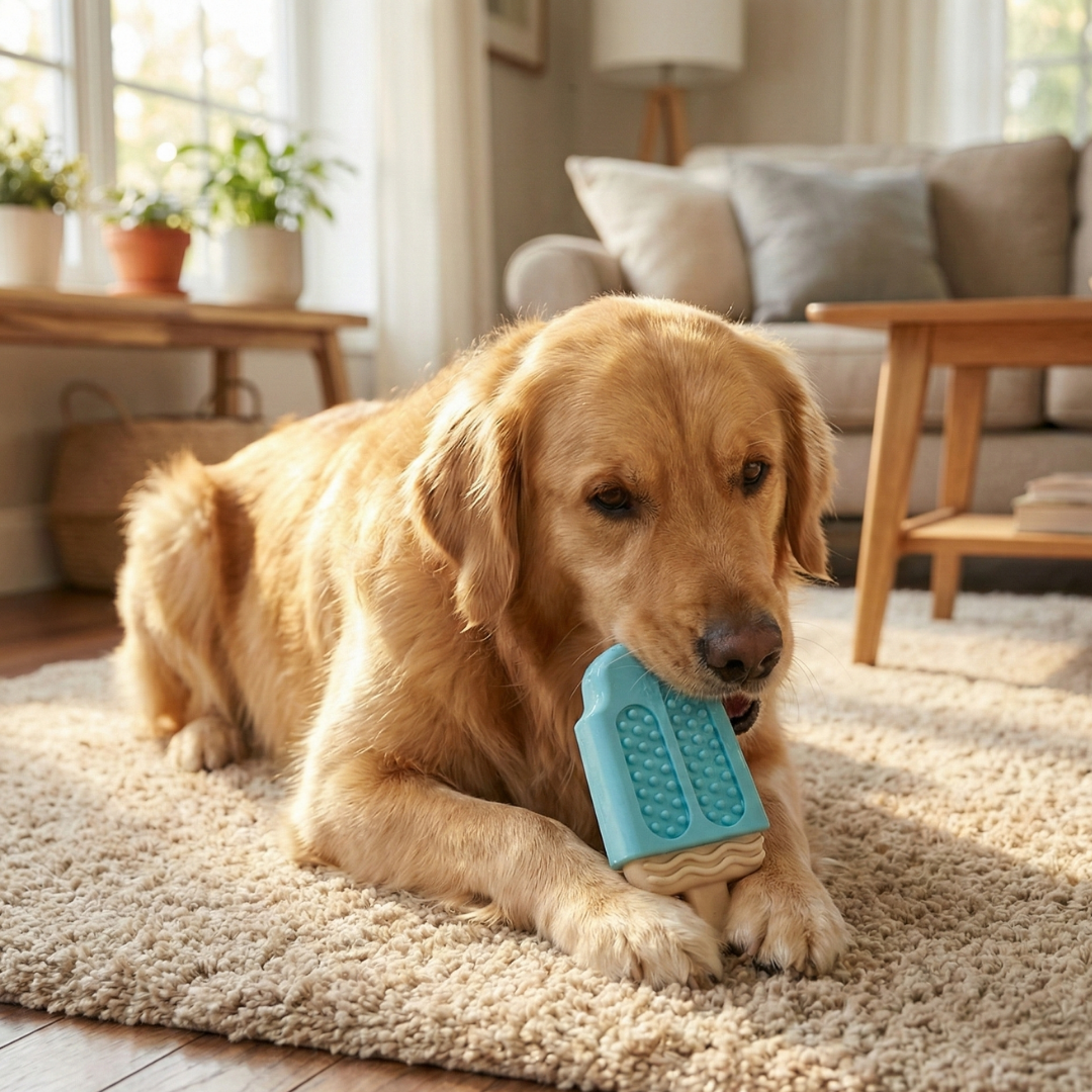 Vanilla Popsicle Chew Dog Toy