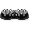 Dual Pet Bowl with Stainless Steel