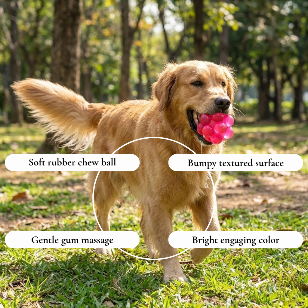 Textured Rubber Dog Ball