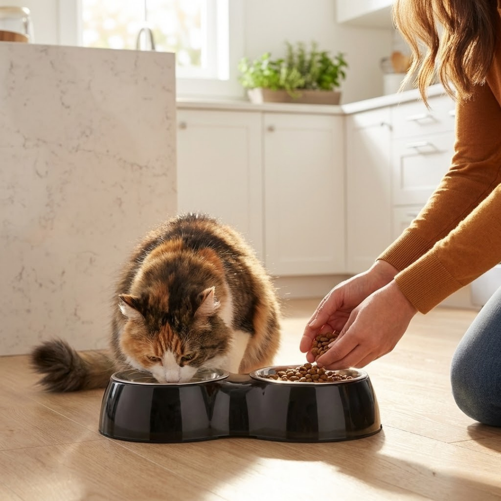 Dual Pet Bowl with Stainless Steel