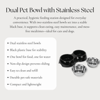 Dual Pet Bowl with Stainless Steel