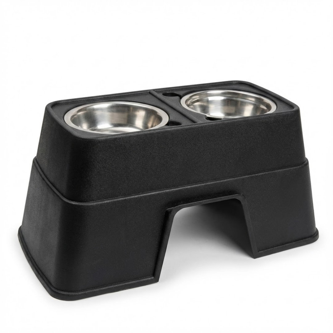 Dual Pet feeder with Cutout Base