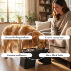 Dual Pet feeder with Cutout Base
