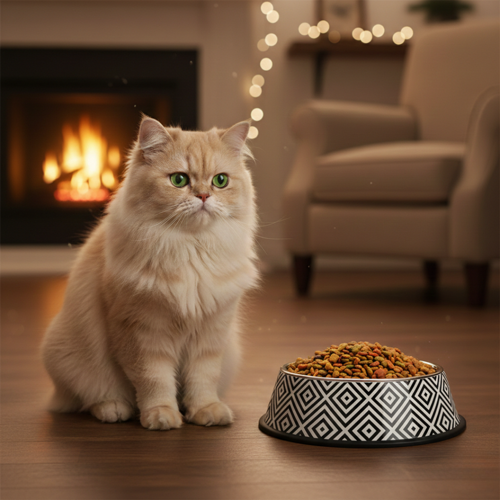 Geometric Stainless Steel Pet Bowl