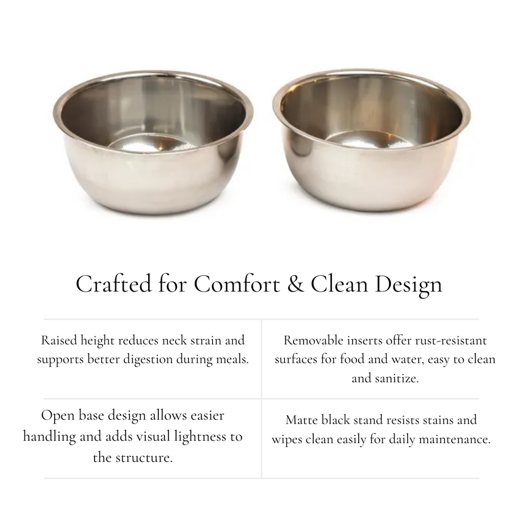 Dual Pet feeder with Cutout Base