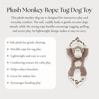 Plush Monkey Rope Tug Dog Toy