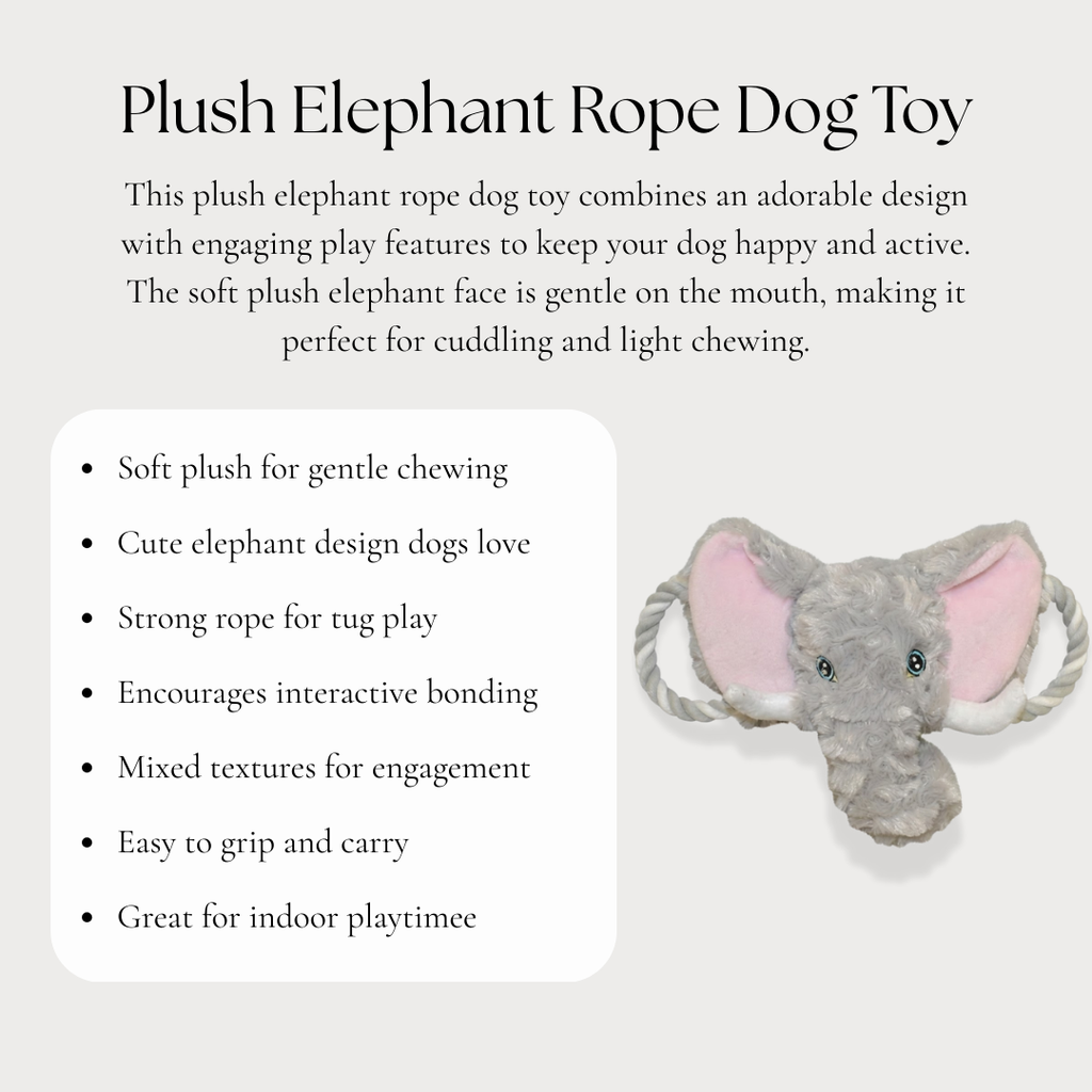 Plush Elephant Rope Dog Toy