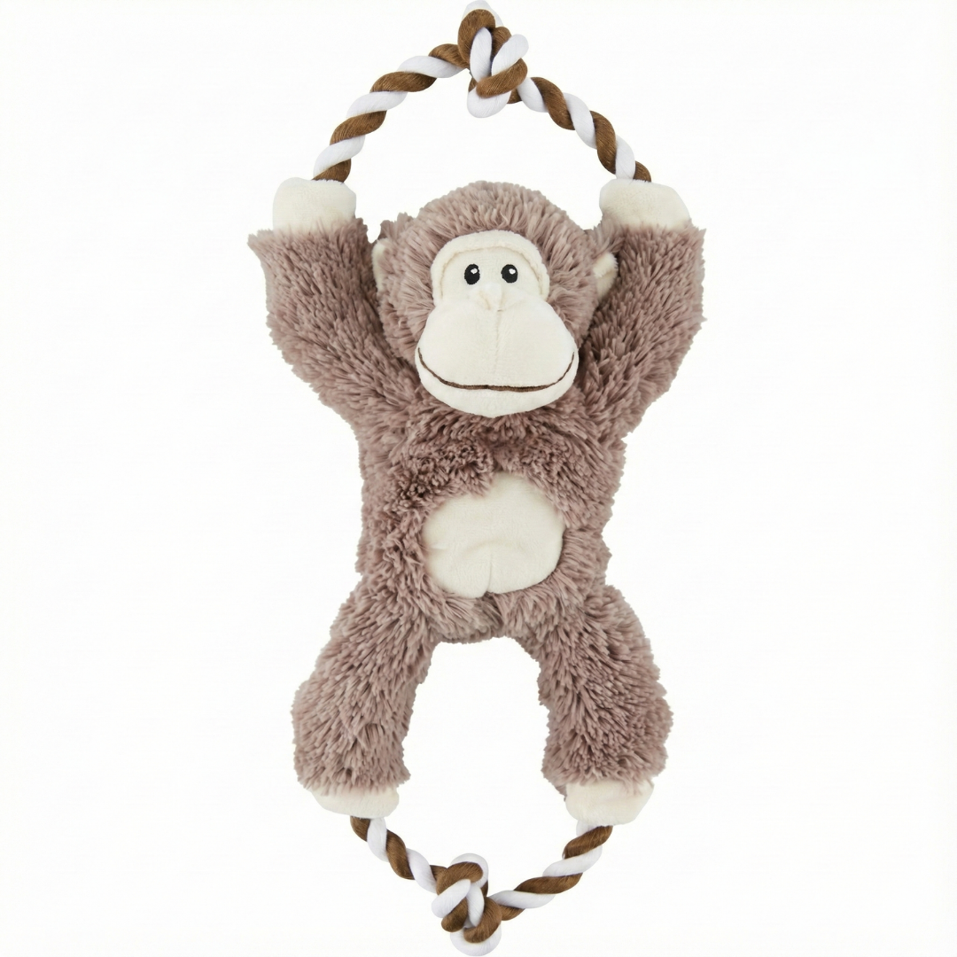 Plush Monkey Rope Tug Dog Toy