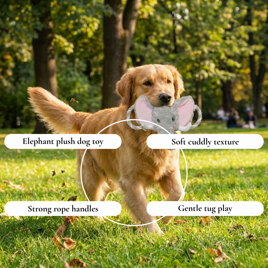 Plush Elephant Rope Dog Toy