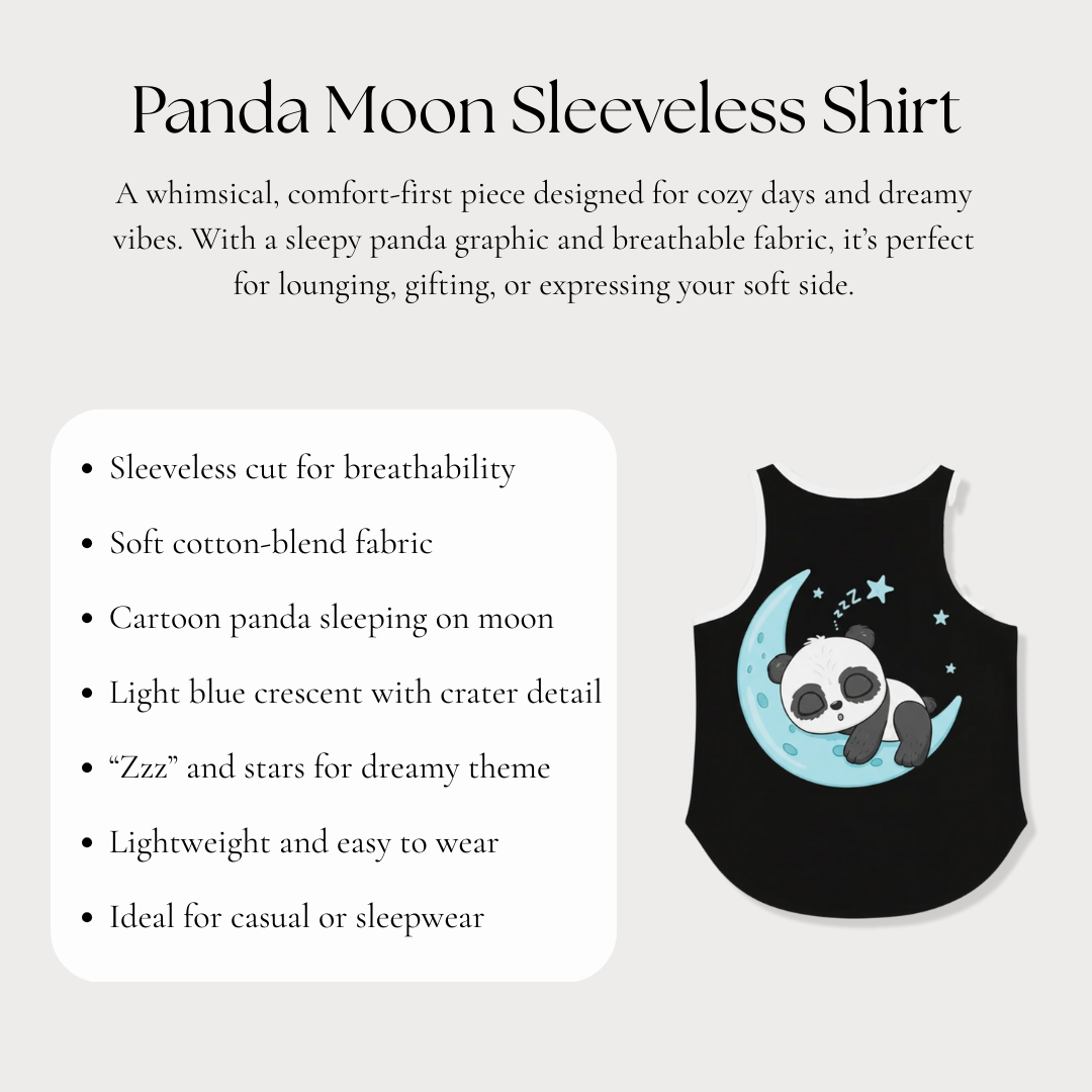 Panda Moon Sleeveless Shirt