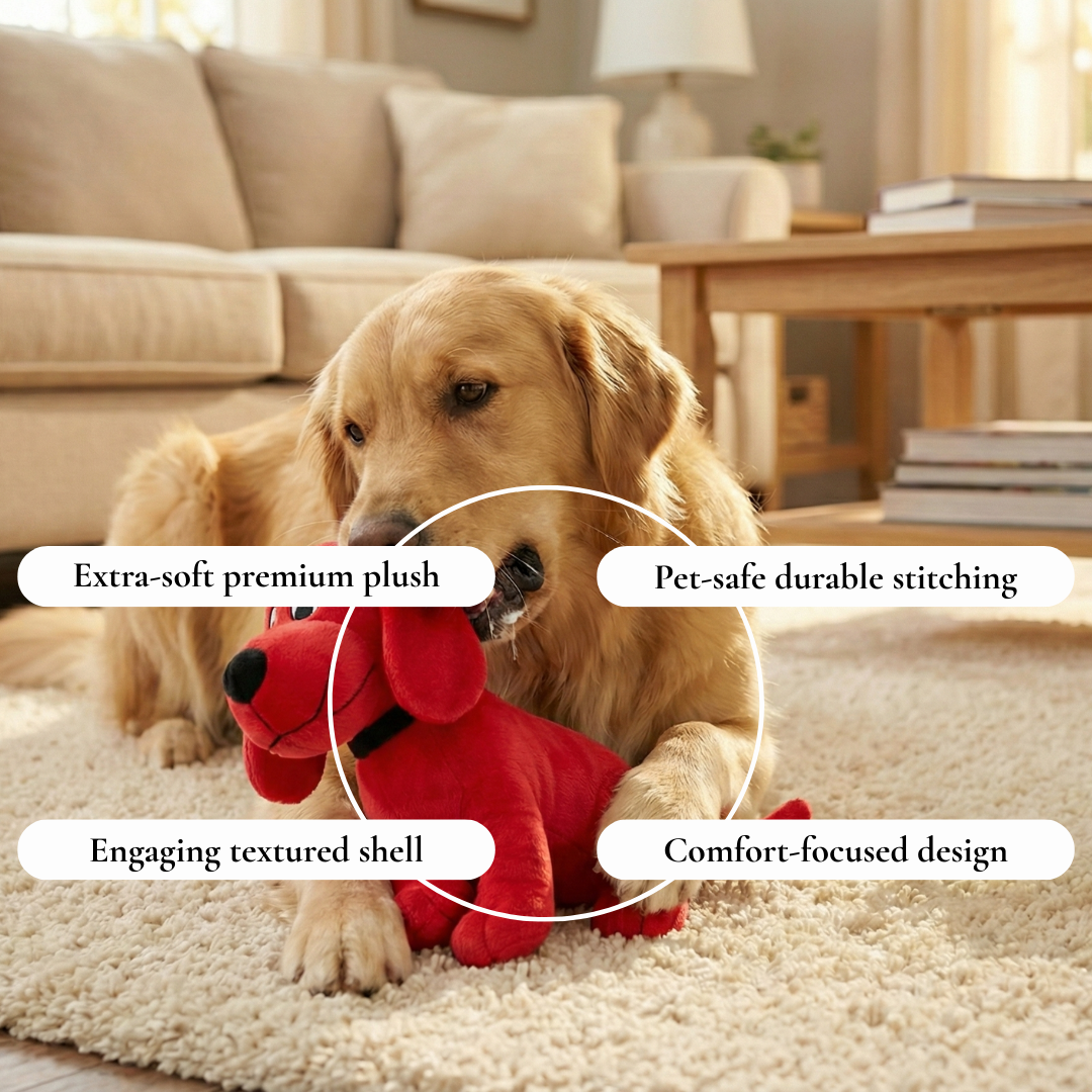 Red Plush Dog Toy