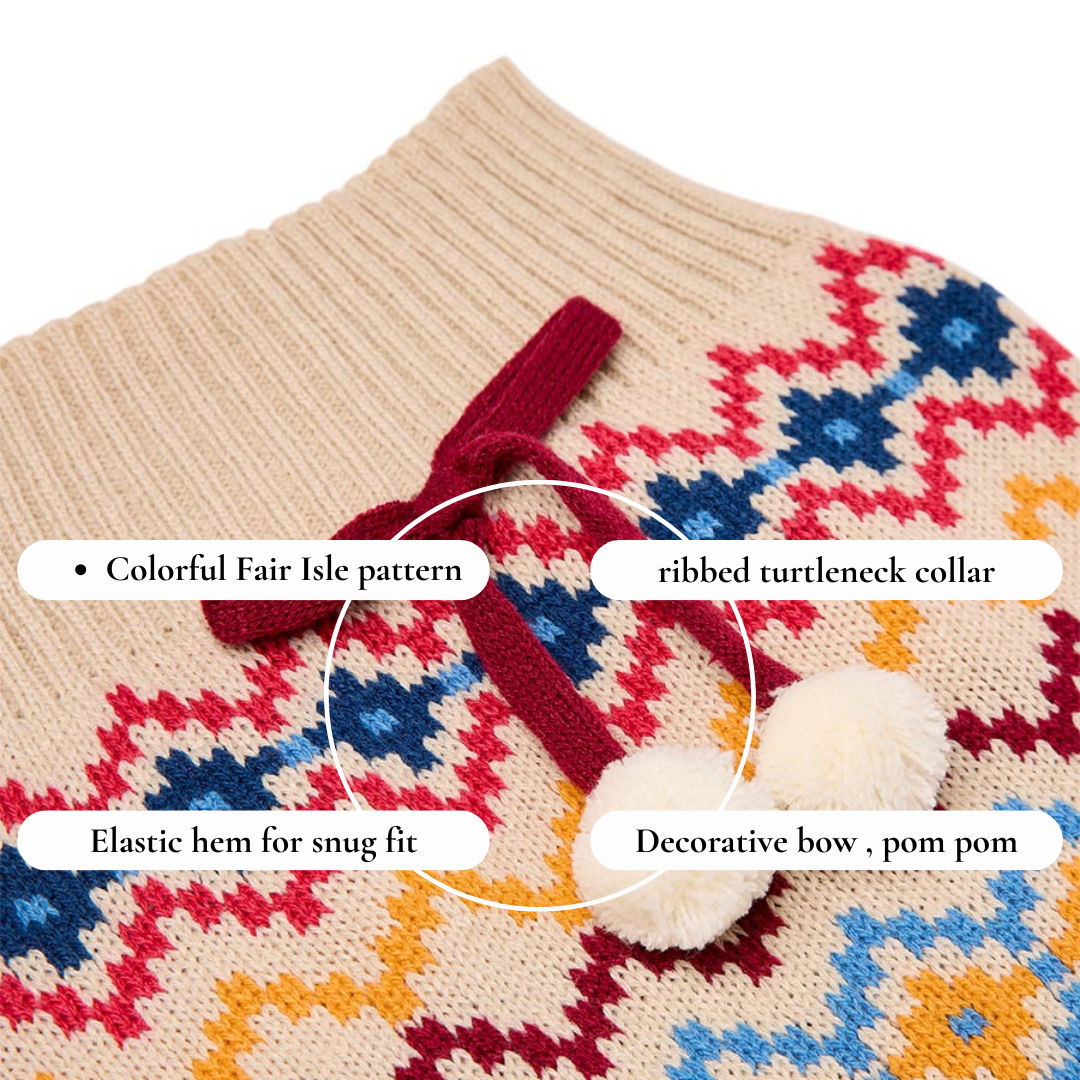Fair Isle Knit Pet Sweater
