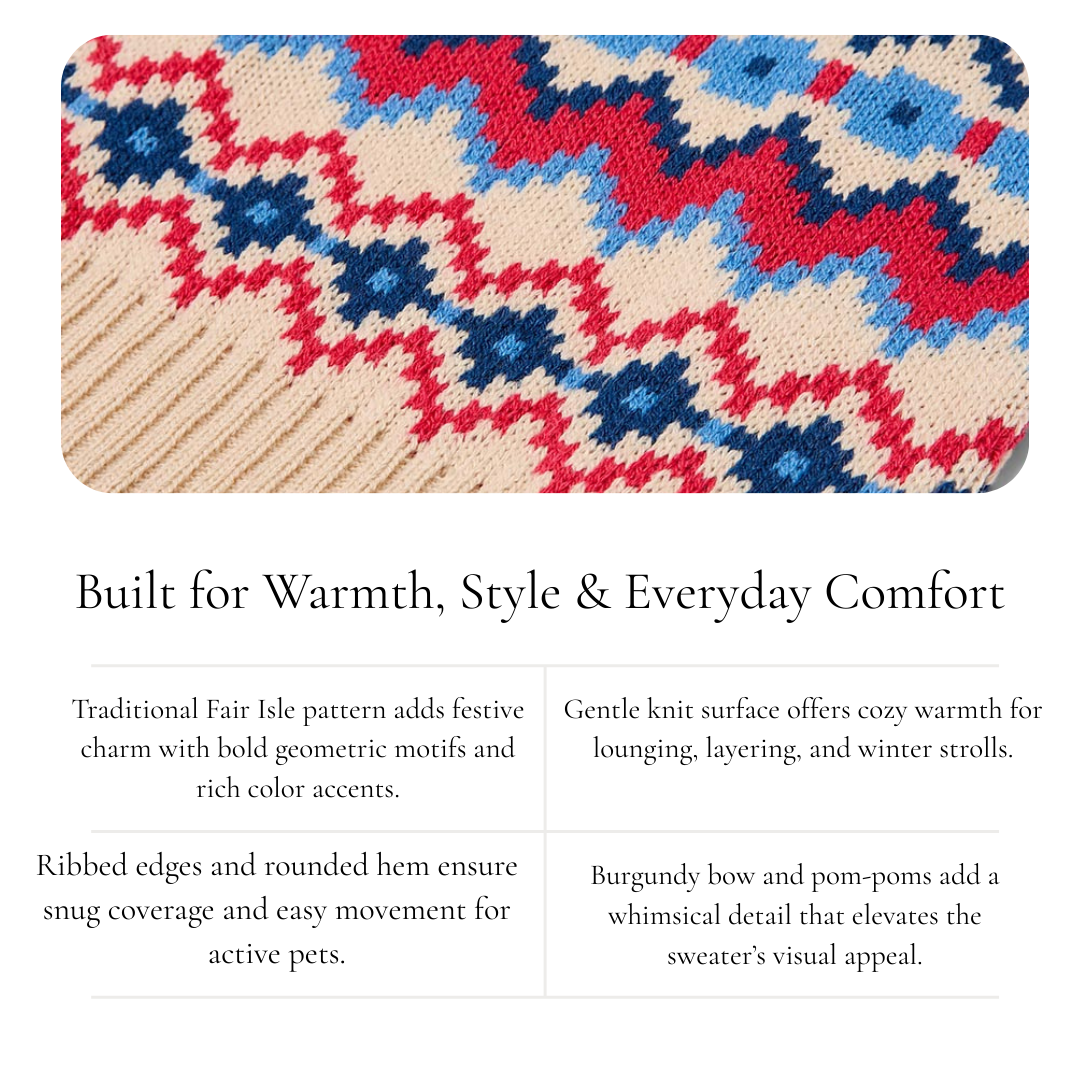 Fair Isle Knit Pet Sweater
