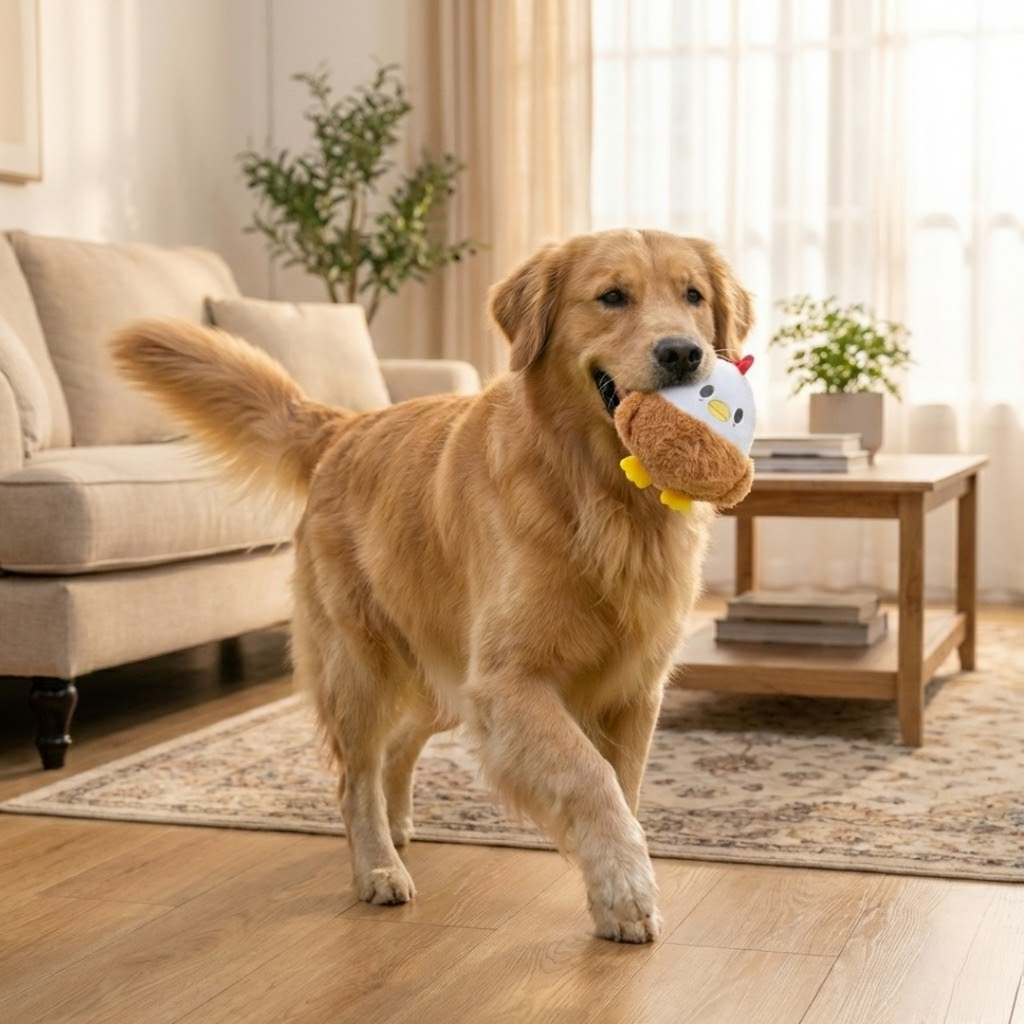 Plush Chicken Dog Toy