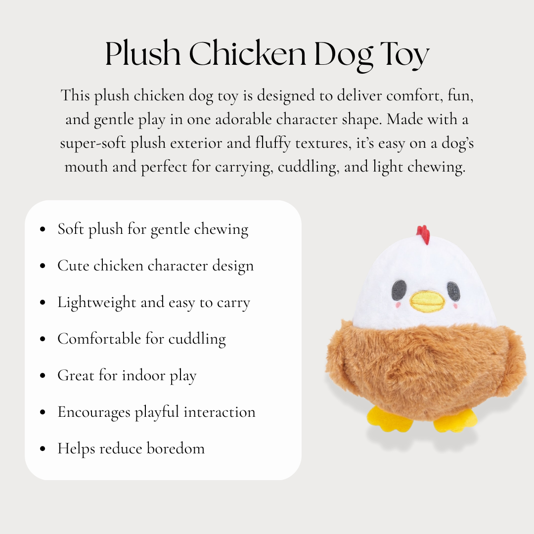 Plush Chicken Dog Toy