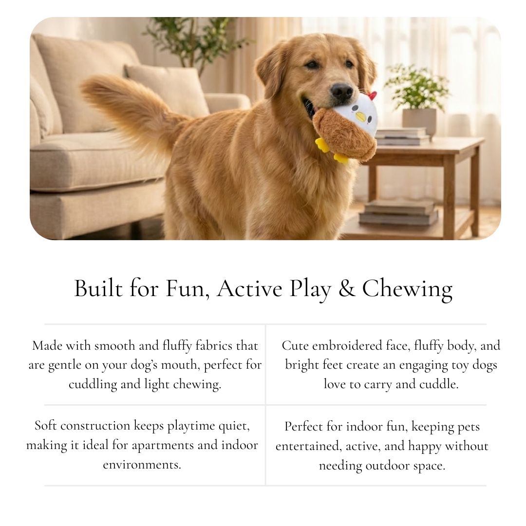 Plush Chicken Dog Toy