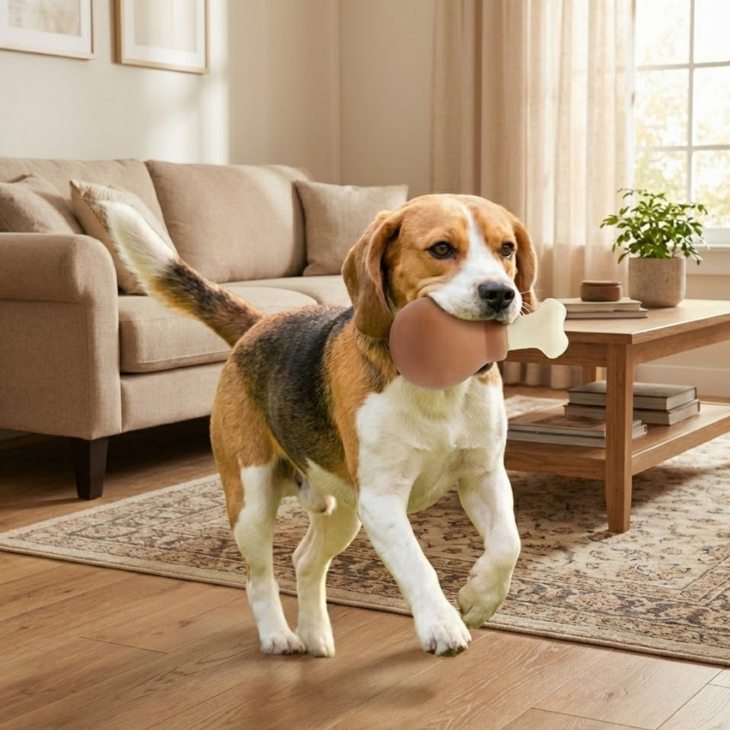 Rubber Drumstick Dog Chew Toy