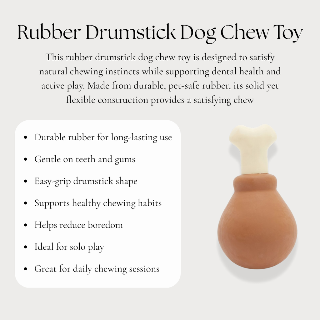 Rubber Drumstick Dog Chew Toy