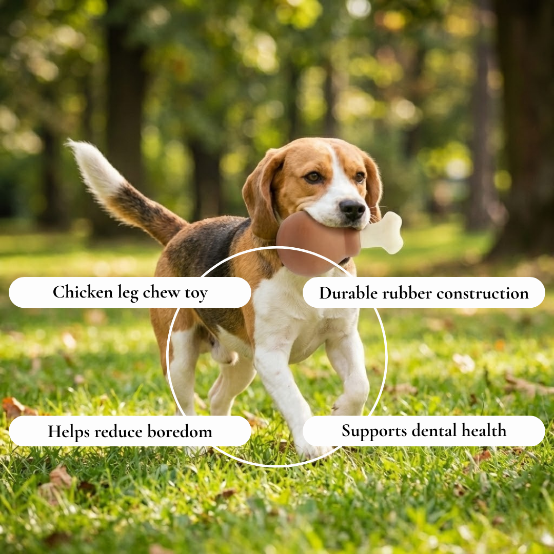 Rubber Drumstick Dog Chew Toy