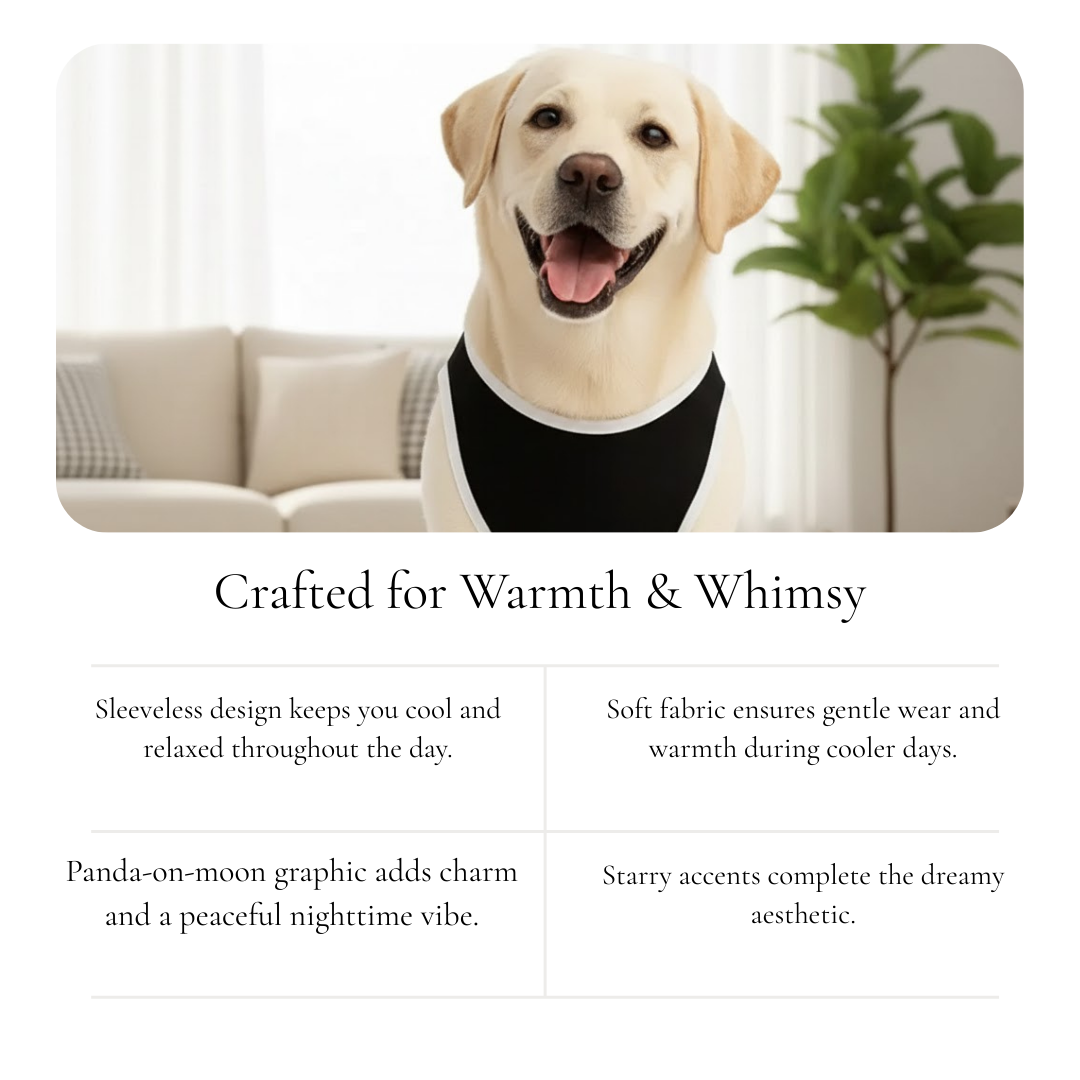 Panda Moon Sleeveless Shirt