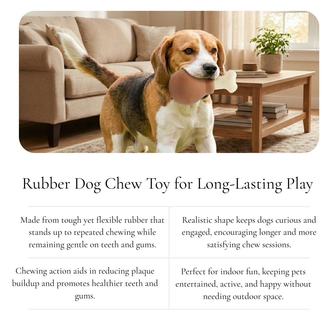 Rubber Drumstick Dog Chew Toy