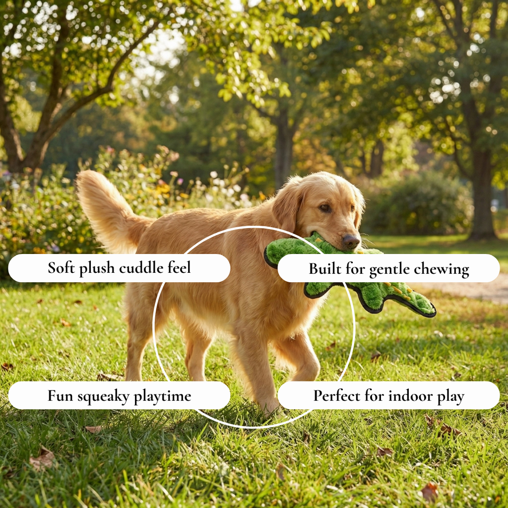 Plush Crocodile Dog Toy