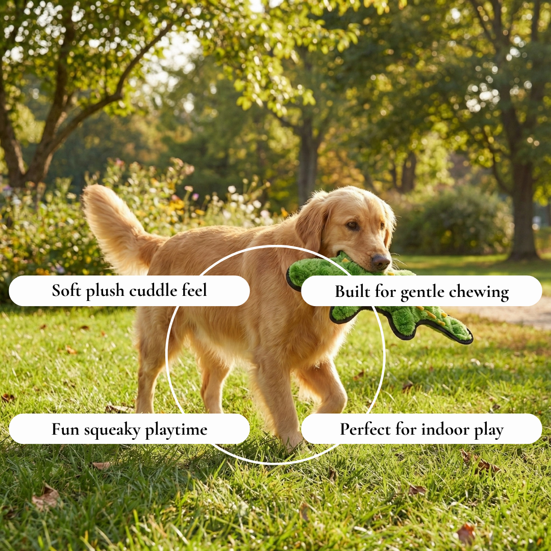 Plush Crocodile Dog Toy