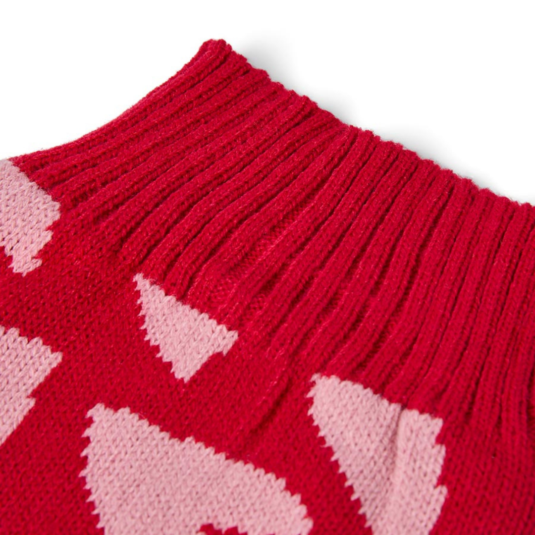 Heart Pattern Knit Pet Sweater