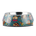 Dessert-Themed Stainless Steel Pet Bowl