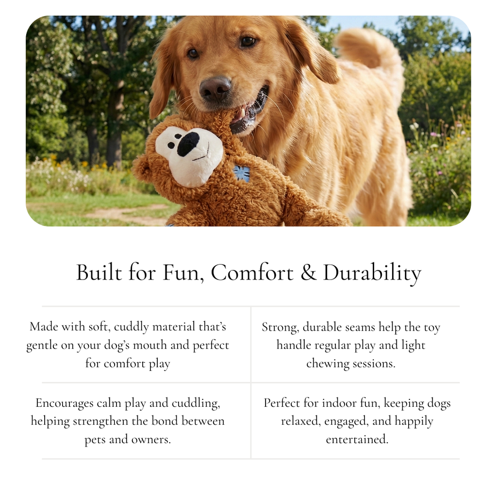 Teddy the Snuggle Bear Dog Toy