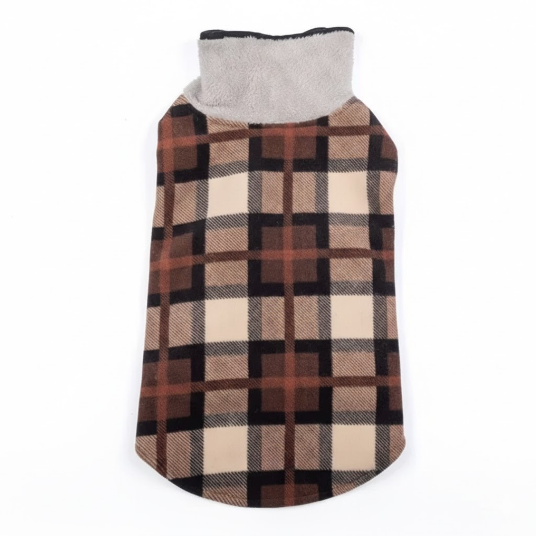 Plaid Fleece Dog Sweater