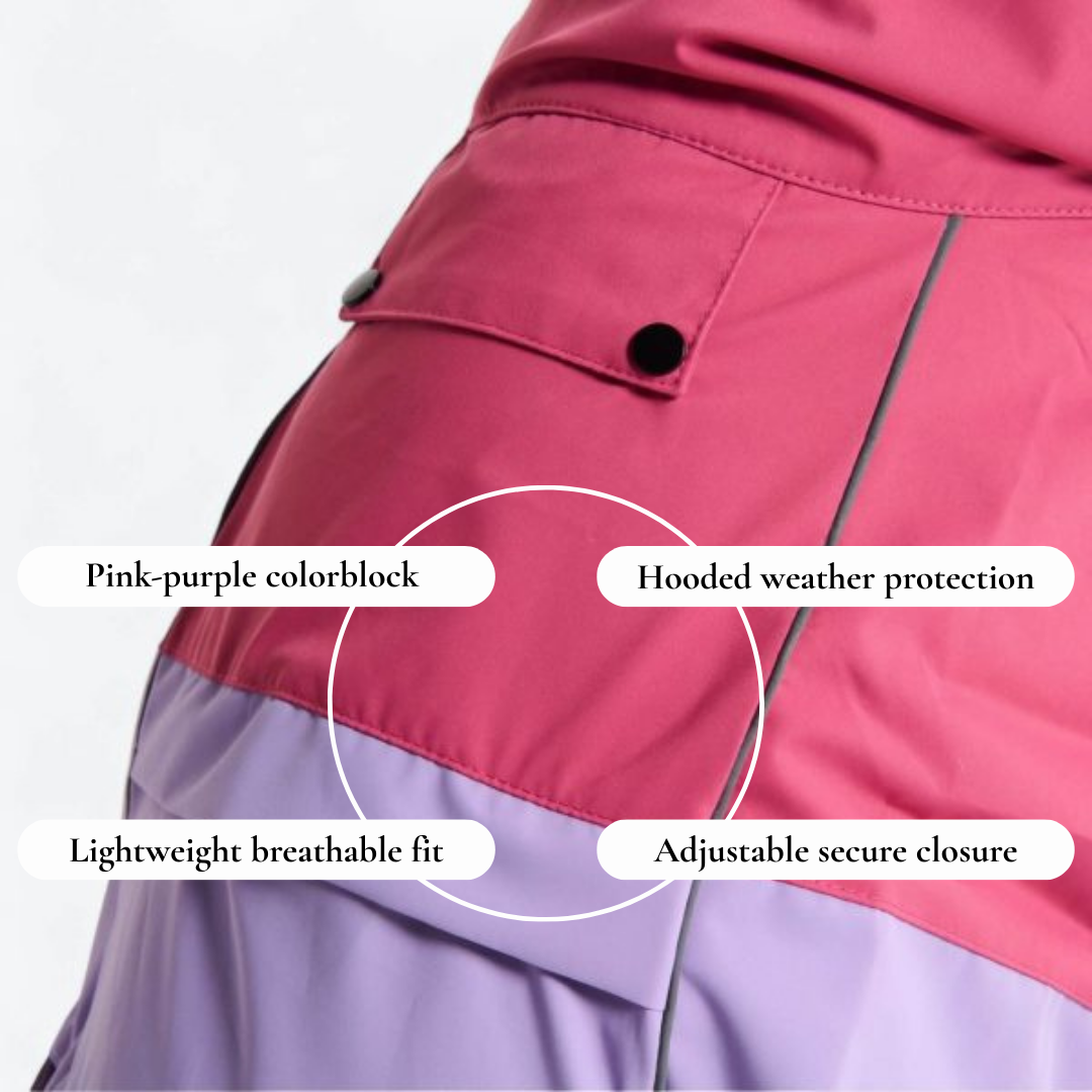 Colourblock Hooded Dog Coat