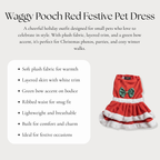Waggy Pooch Red Festive Pet Dress