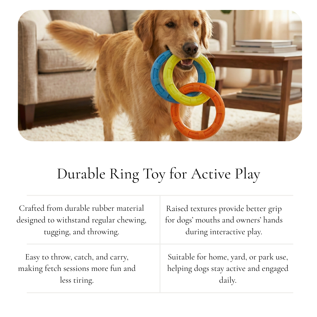 Tough Ring Dog Chew & Fetch Toy