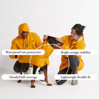 Bright Orange Hooded Raincoat