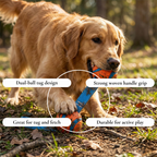 Double Ball Tug Dog Toy