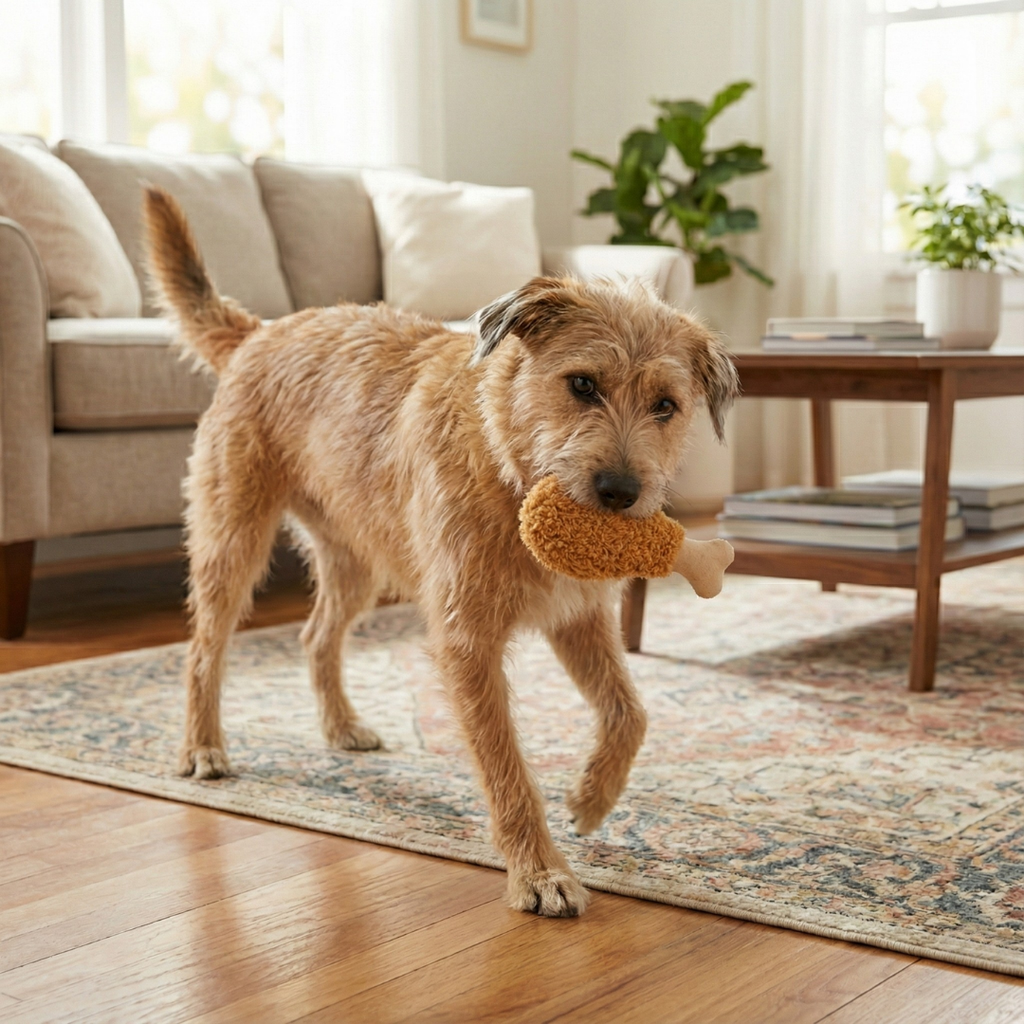 Plush Drumstick Dog Toy