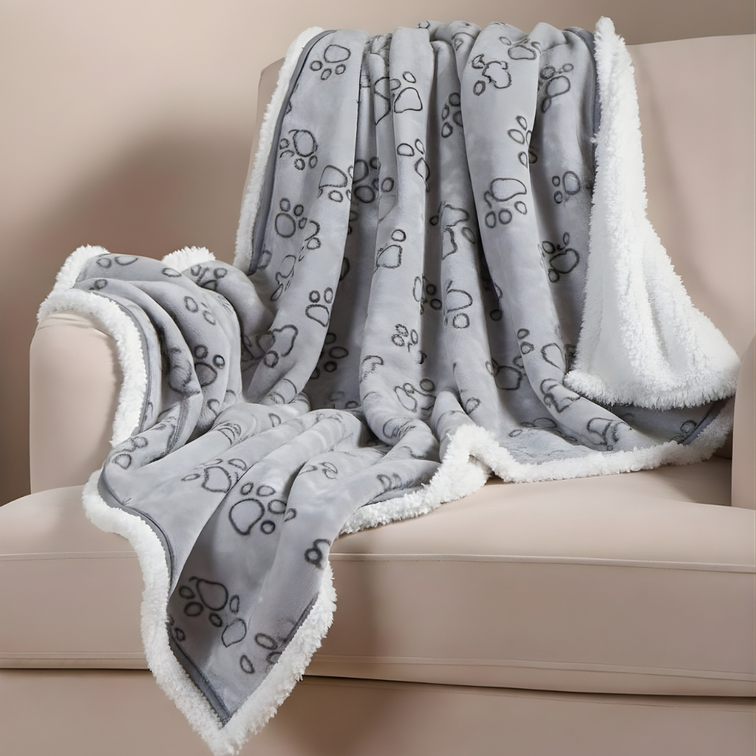 Cream Shaggy Pet Blanket