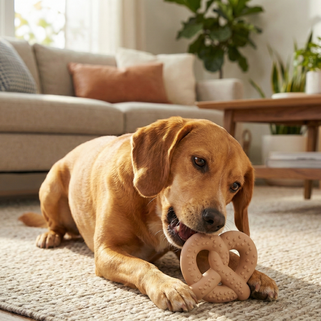 Double Ball Tug Dog Toy