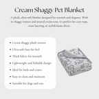 Cream Shaggy Pet Blanket