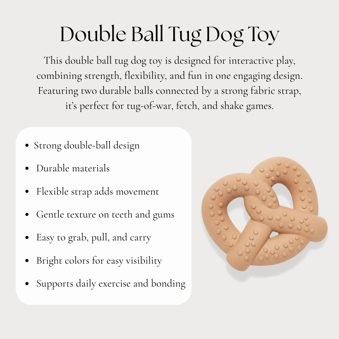 Double Ball Tug Dog Toy